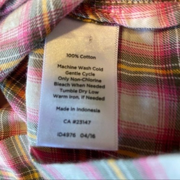 Talbots Plaid V-Neck Long-Sleeved Top Size S - Picture 8 of 8